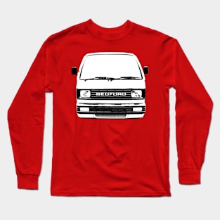 Bedford Rascal 1980s classic microvan monoblock black and white Long Sleeve T-Shirt